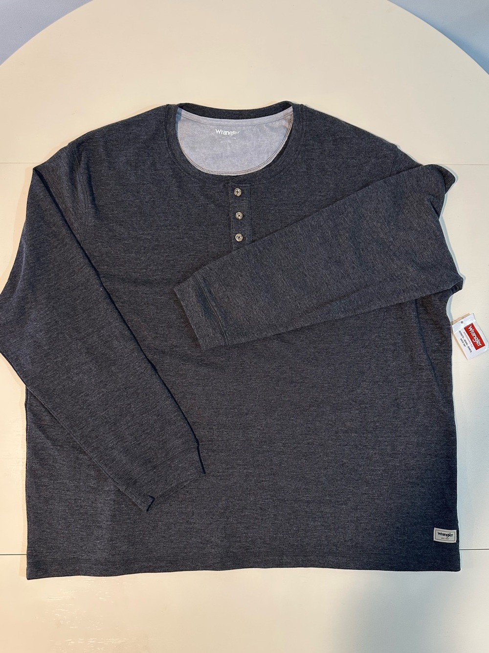 Wrangler Mens waffle henley SUZE 3XL